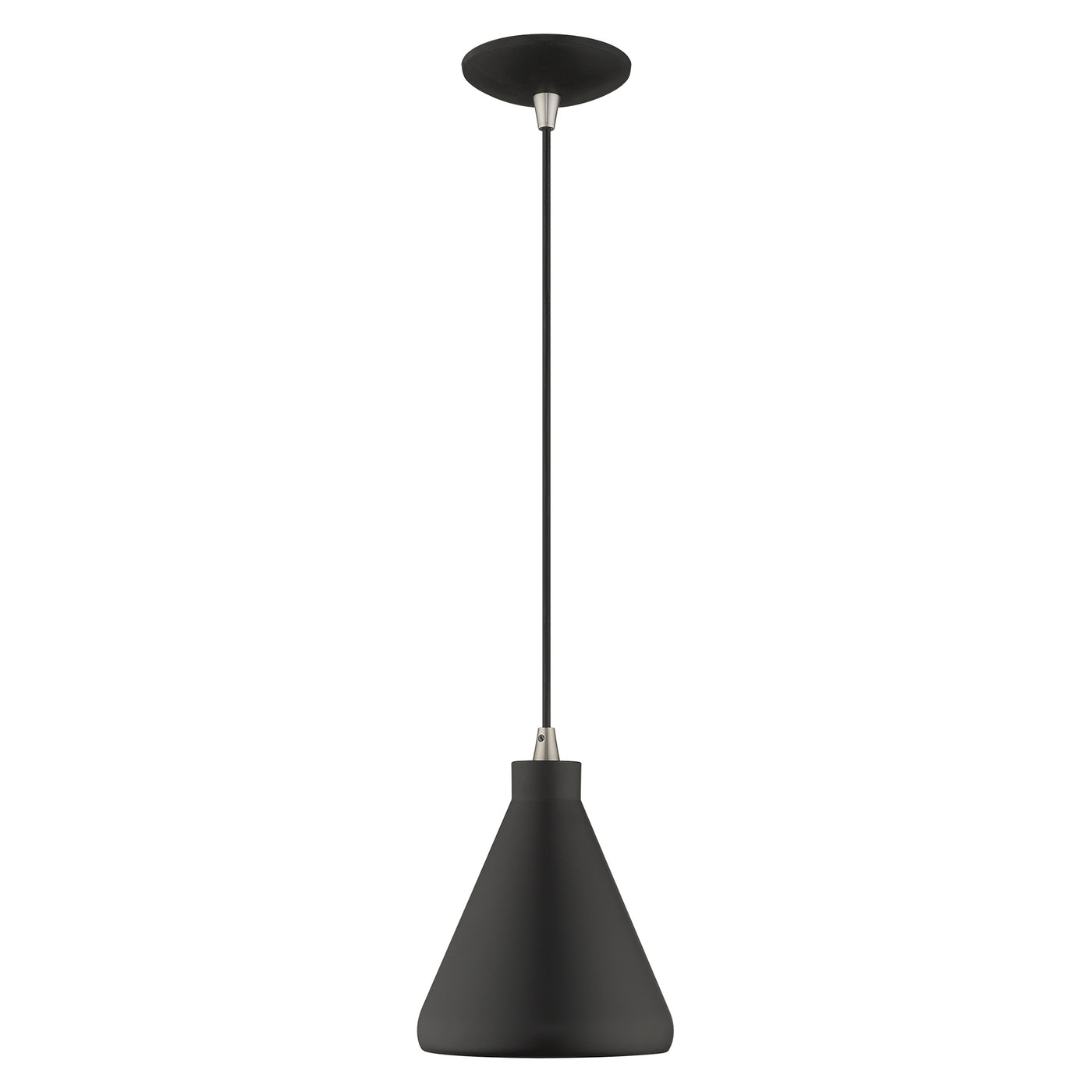 1 Light Black Single Pendant Pendant Livex