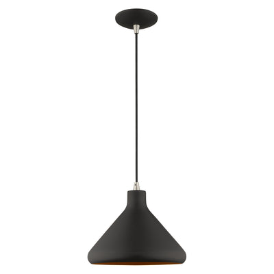 1 Light Black Single Pendant Pendant Livex