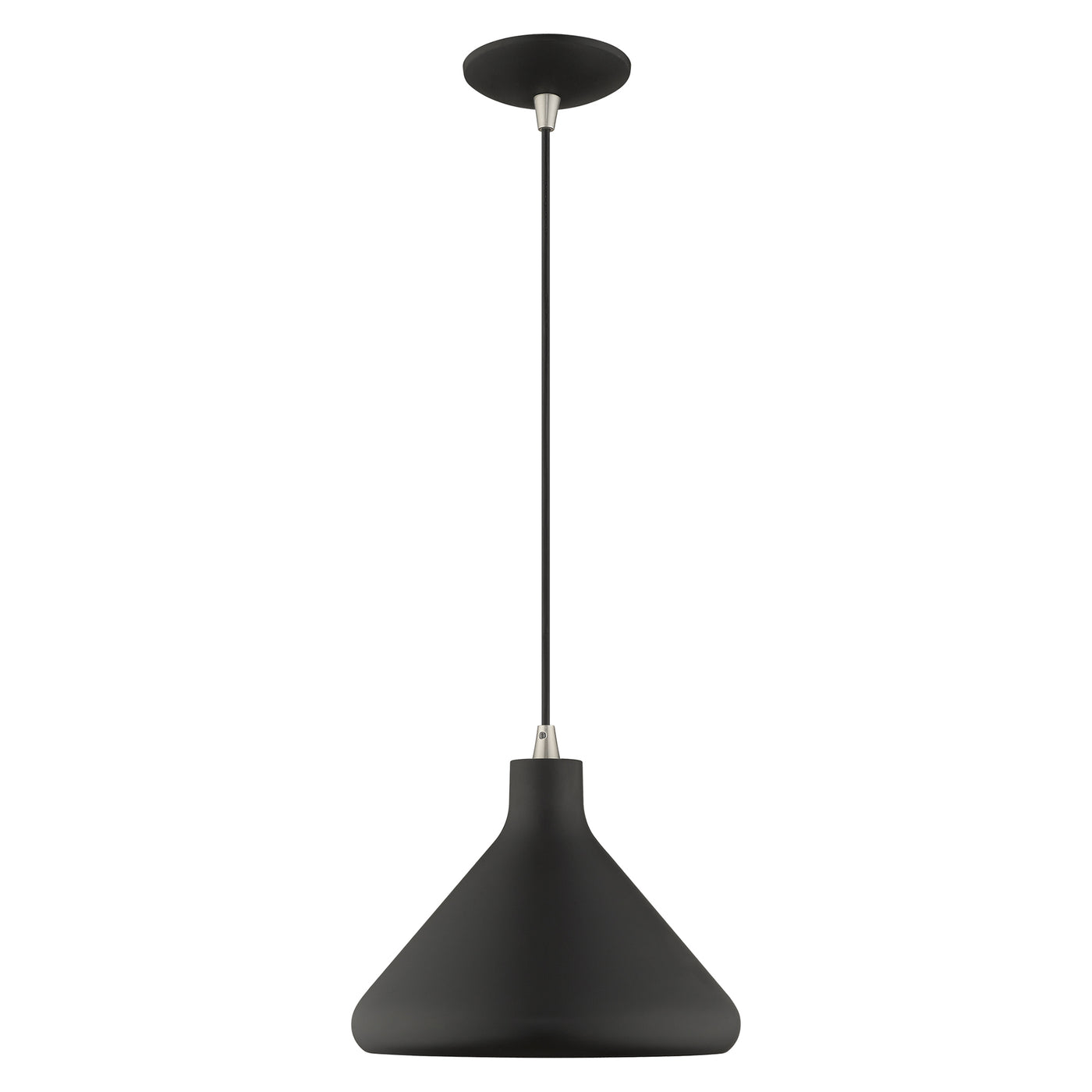 1 Light Black Single Pendant Pendant Livex