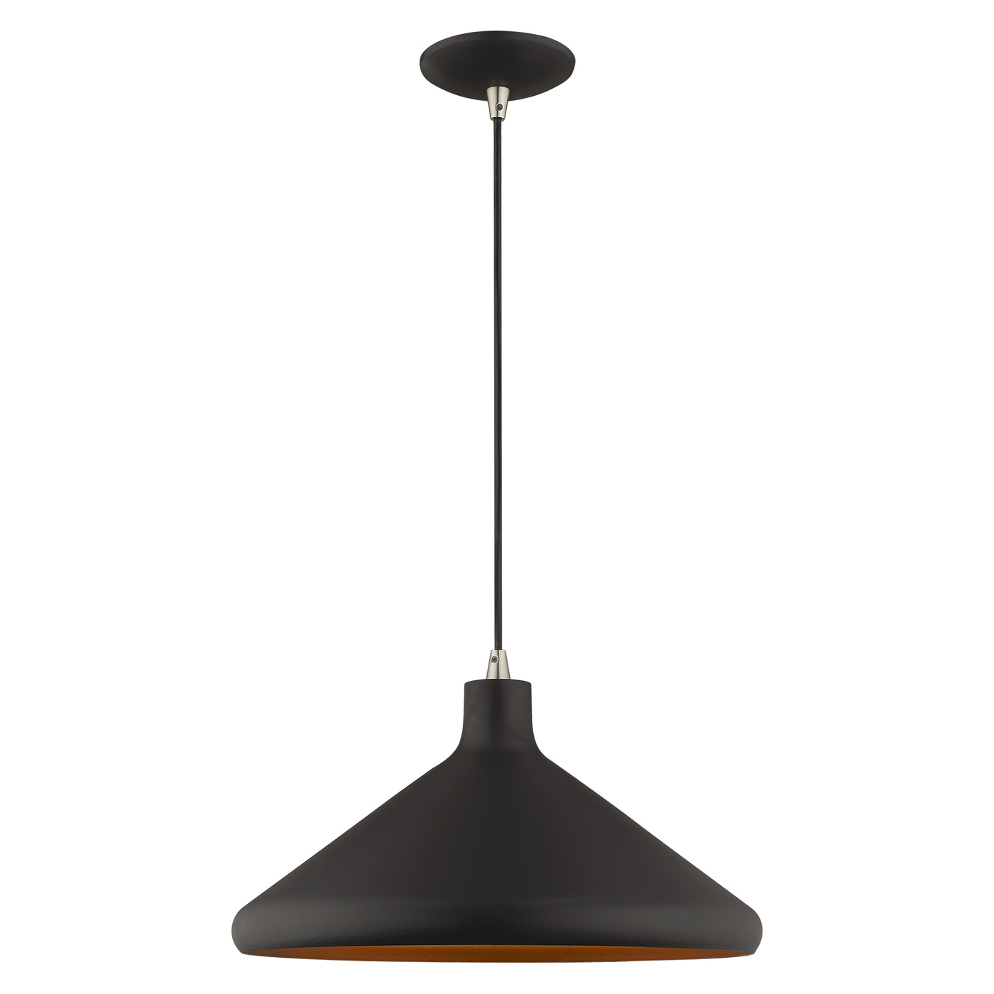 1 Light Black Single Pendant Pendant Livex