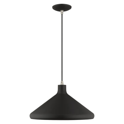 1 Light Black Single Pendant Pendant Livex