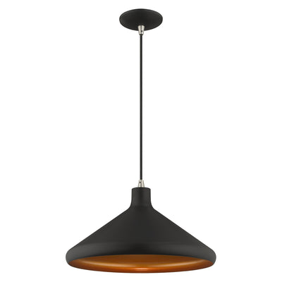 1 Light Black Single Pendant Pendant Livex