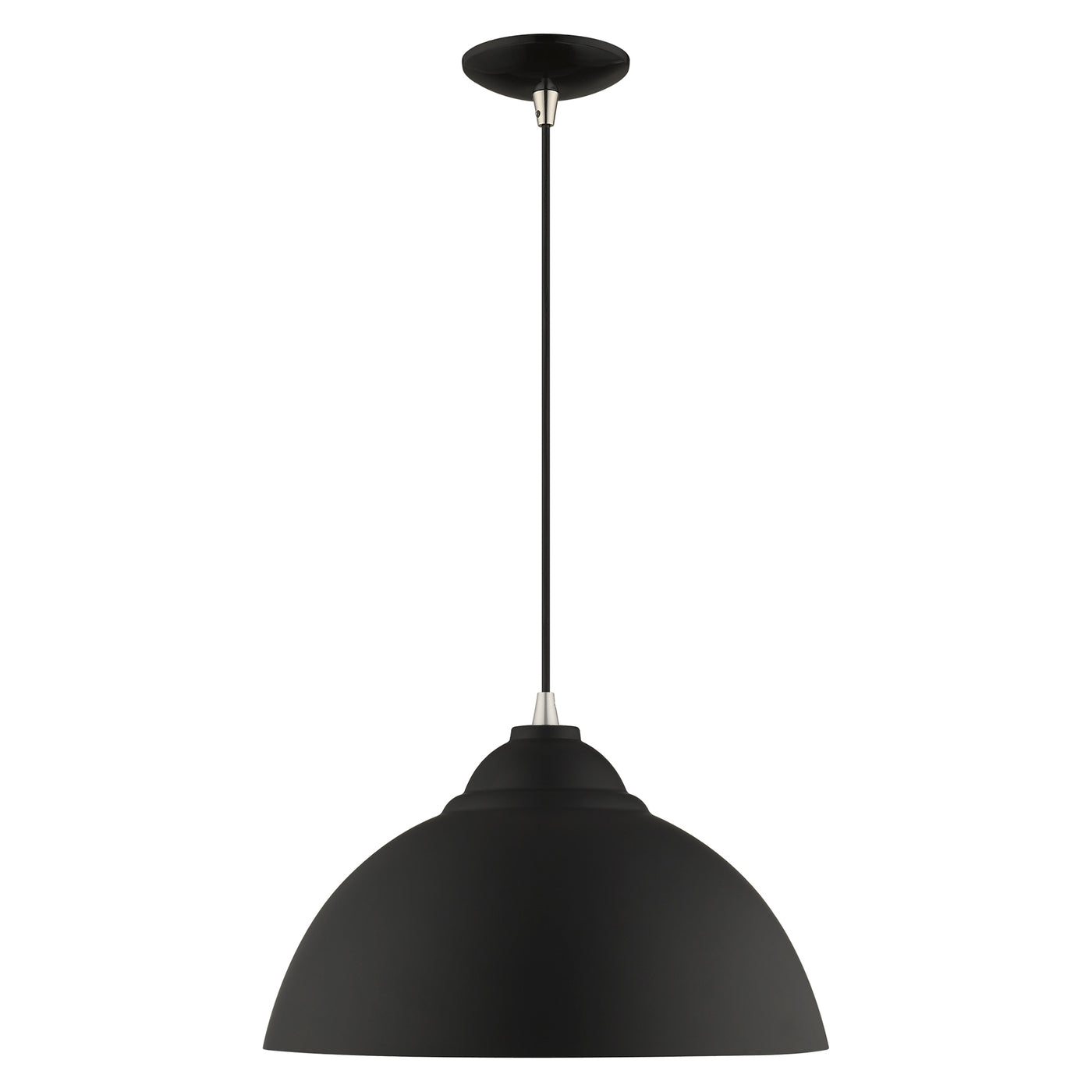 1 Light Black Single Pendant Pendant Livex