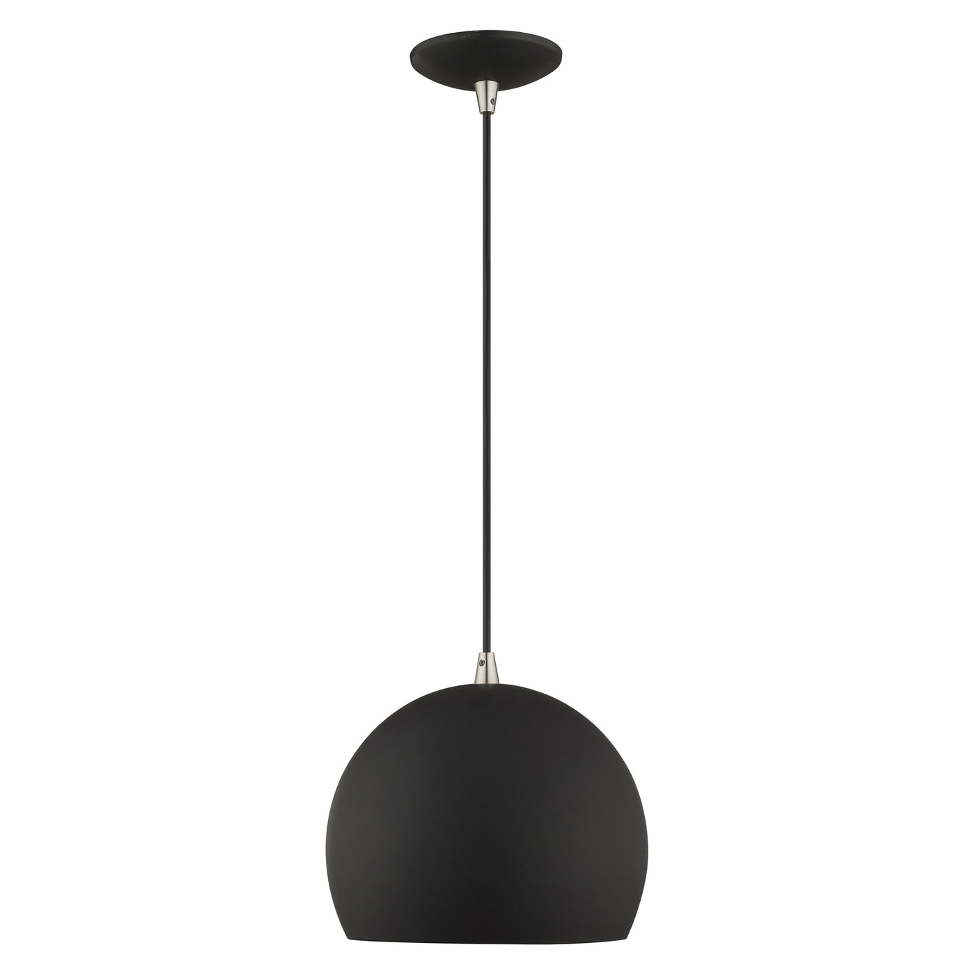 1 Light Black Single Pendant Pendant Livex