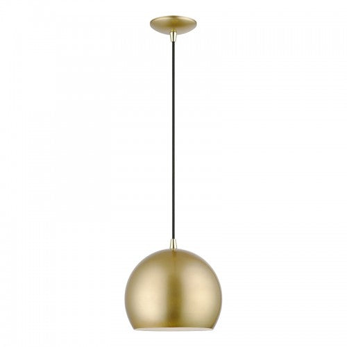 1 Light Soft Gold Pendant Pendant Livex