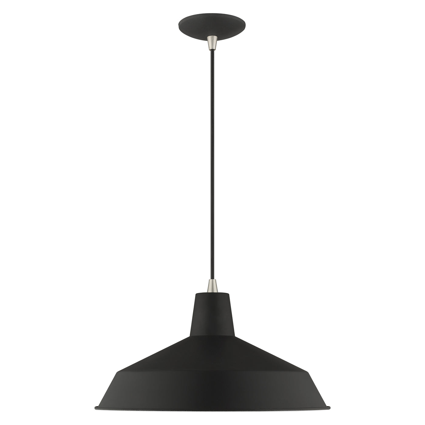 1 Light Black Single Pendant Pendant Livex