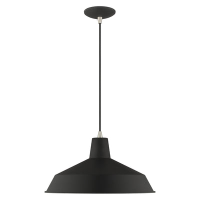 1 Light Black Single Pendant Pendant Livex