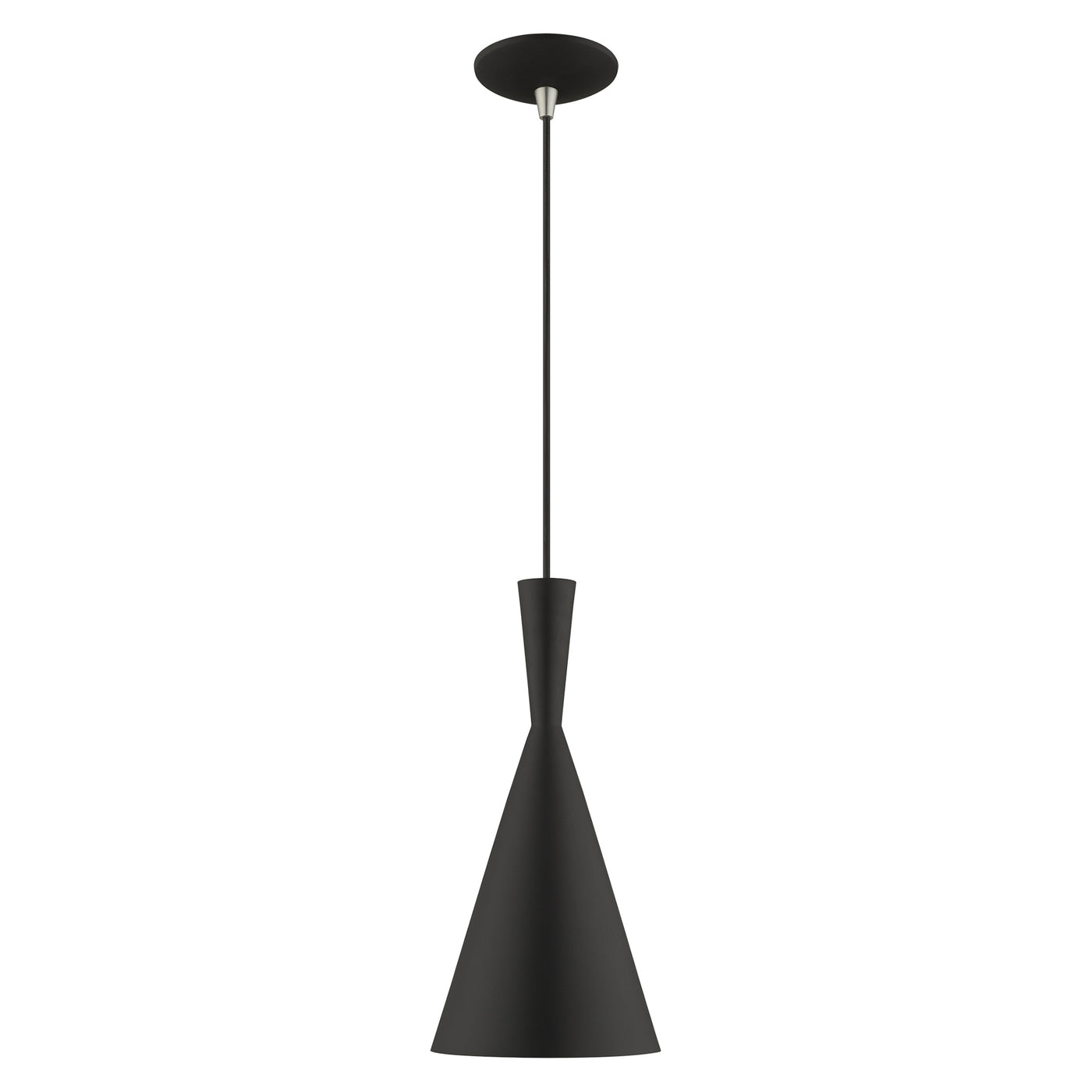 1 Light Black Single Pendant Pendant Livex