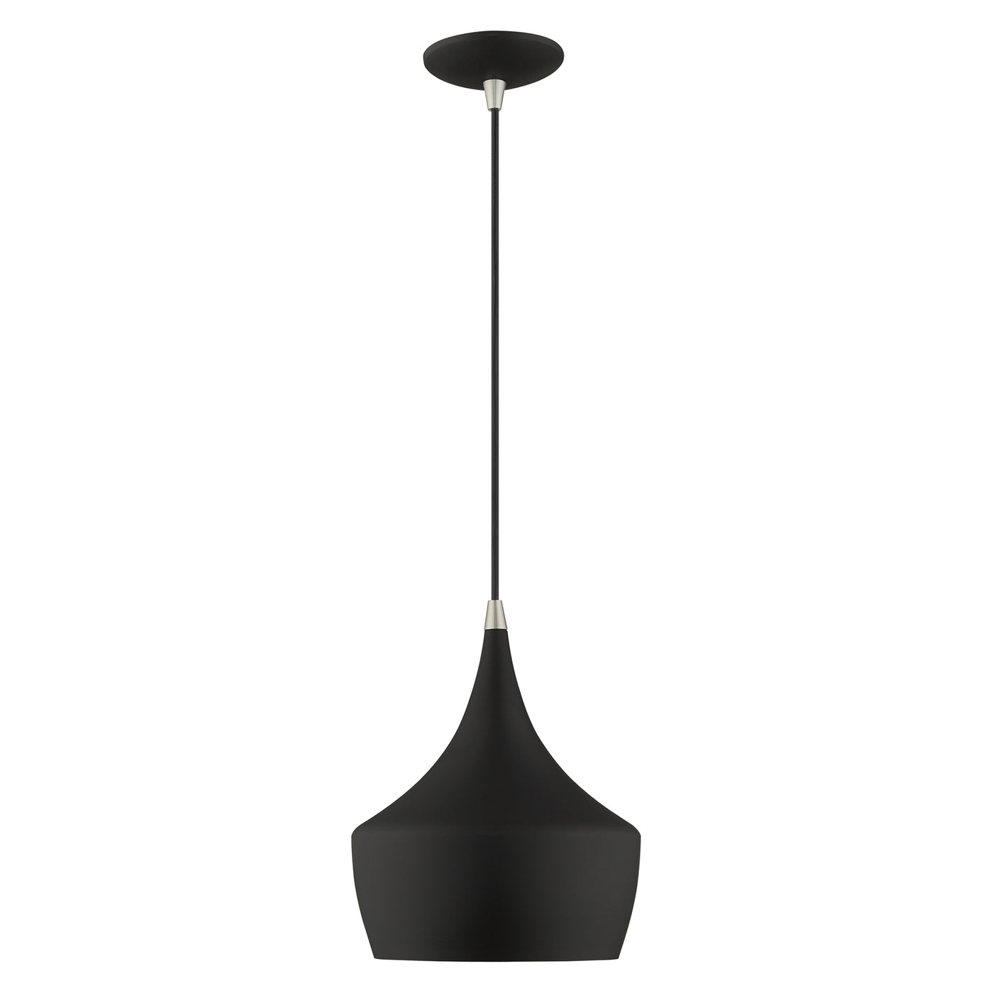 1 Light Black Single Pendant Pendant Livex