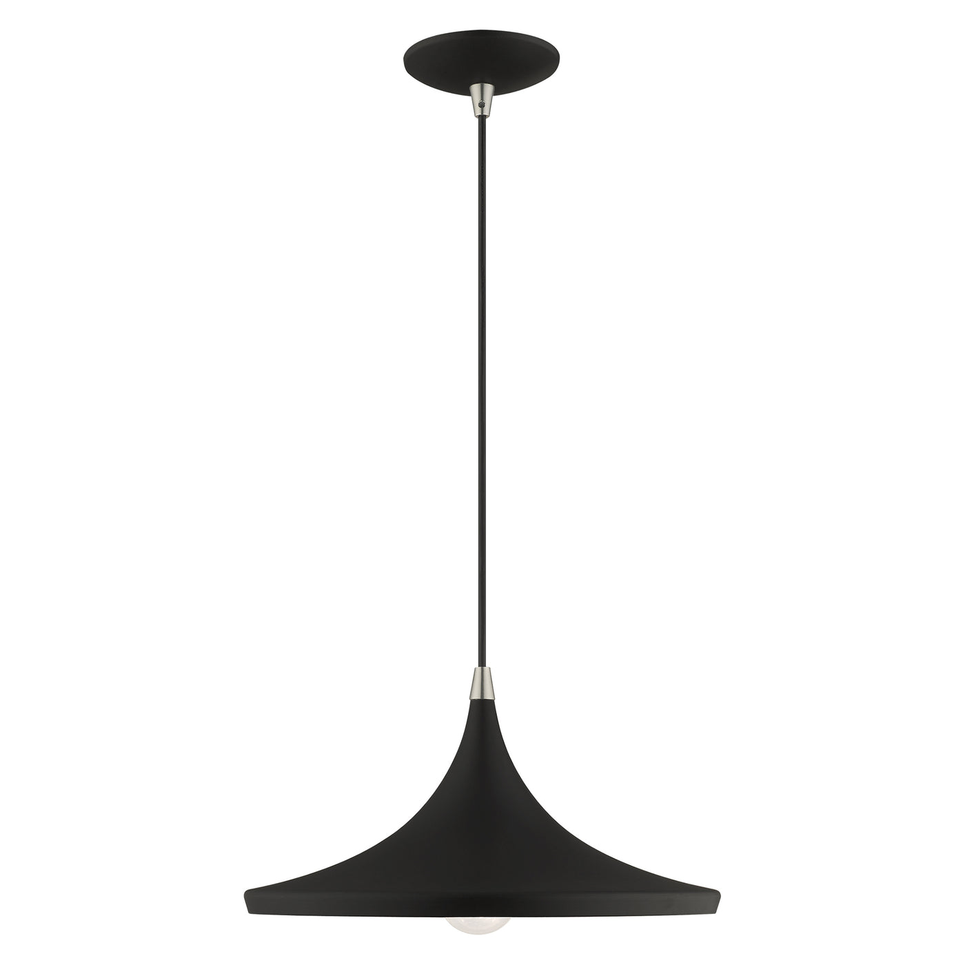 1 Light Black Single Pendant Pendant Livex