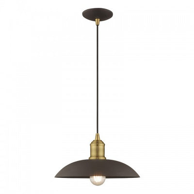 1 Light Bronze Single Pendant Pendant Livex