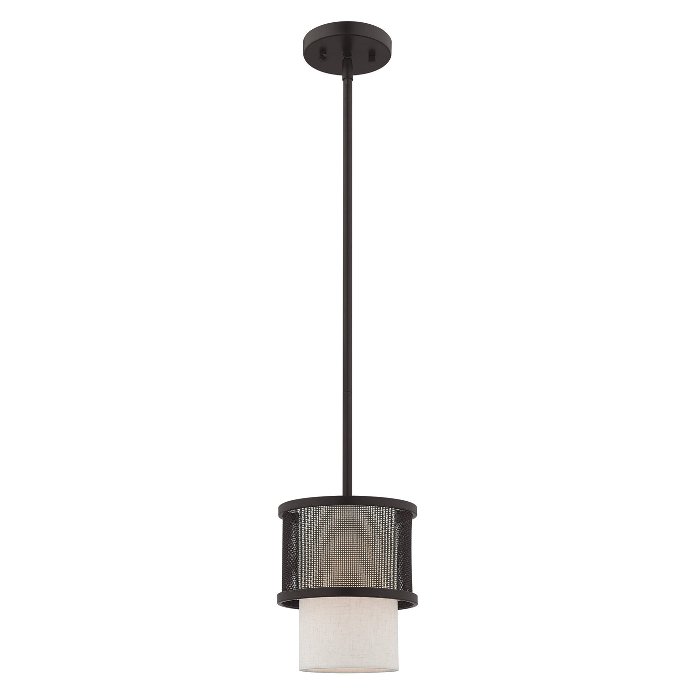 1 Light Bronze Single Pendant Pendant Livex