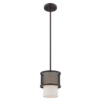 1 Light Bronze Single Pendant Pendant Livex