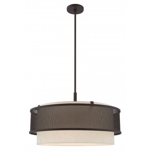 5 Light Bronze Pendant Chandelier Chandelier Livex