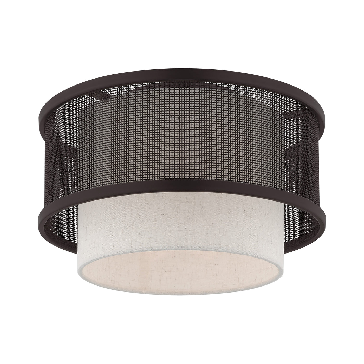 1 Light Bronze Ceiling Mount Flush Mount Livex