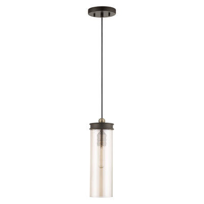 1 Light Bronze Single Pendant Pendant Livex