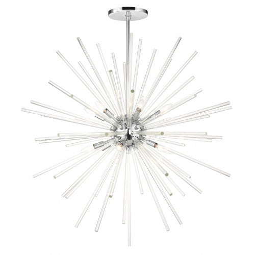 12 Light Polished Chrome Foyer Pendant Chandelier Chandelier Livex