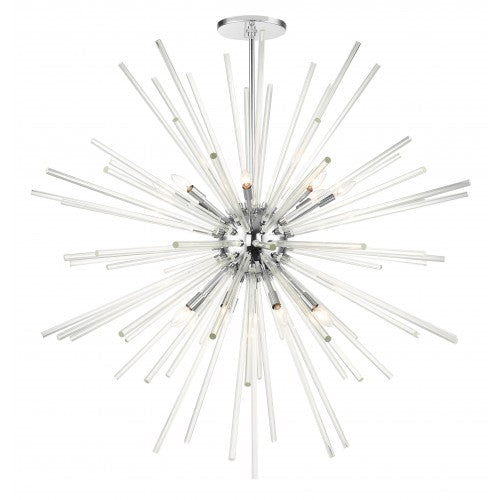 16 Light Polished Chrome Foyer Pendant Chandelier Chandelier Livex