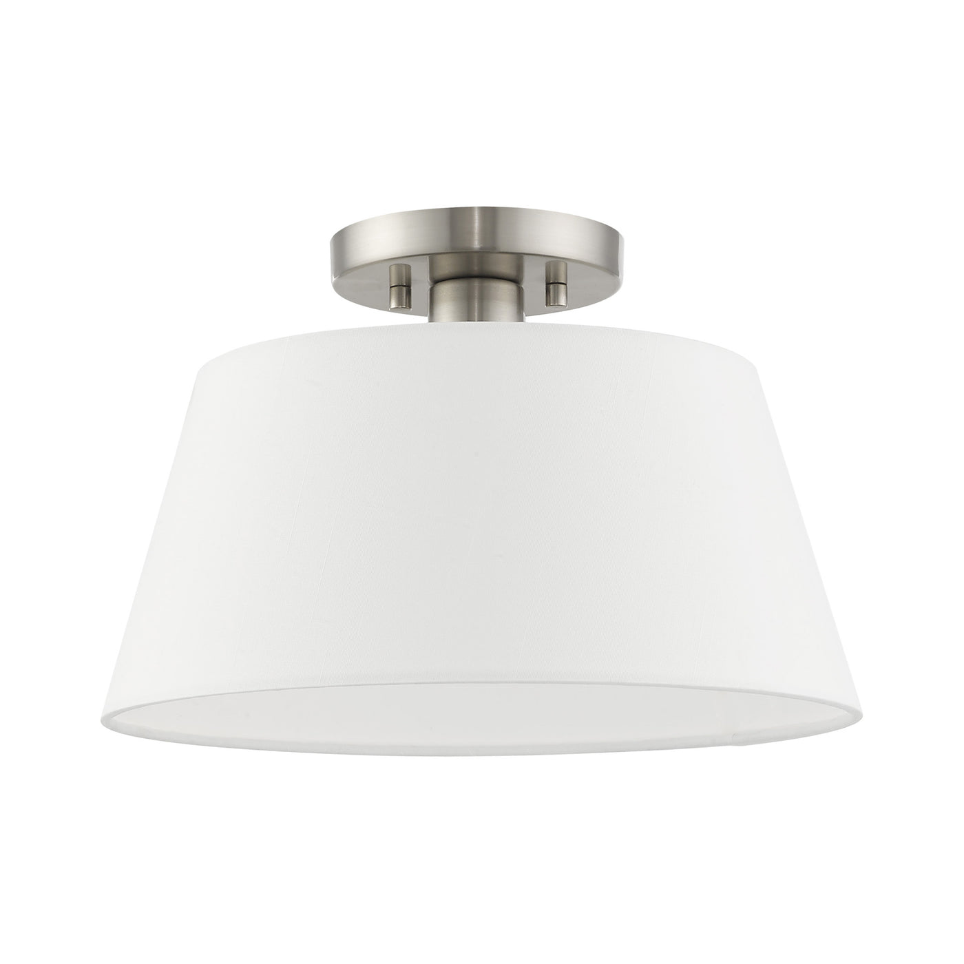 1 Light Brushed Nickel Ceiling Mount Semi Flush Livex