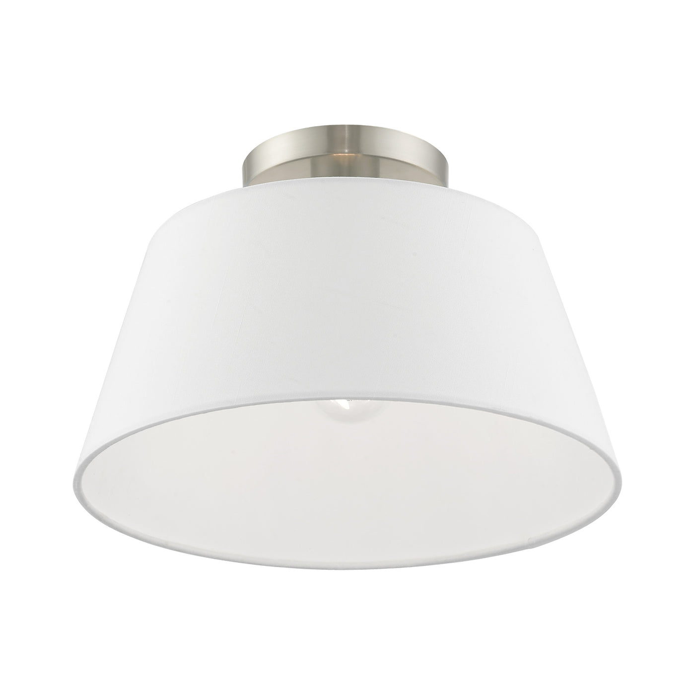 1 Light Brushed Nickel Ceiling Mount Semi Flush Livex