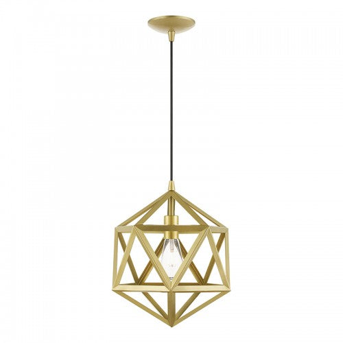 1 Light Soft Gold Pendant Pendant Livex