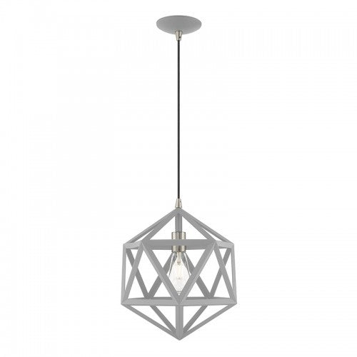 1 Light Nordic Gray Single Pendant Pendant Livex