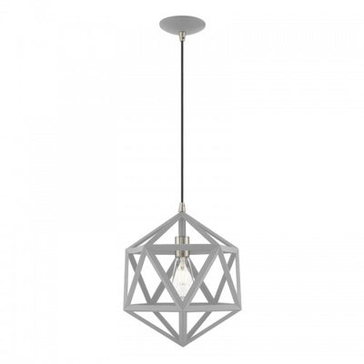 1 Light Nordic Gray Single Pendant Pendant Livex