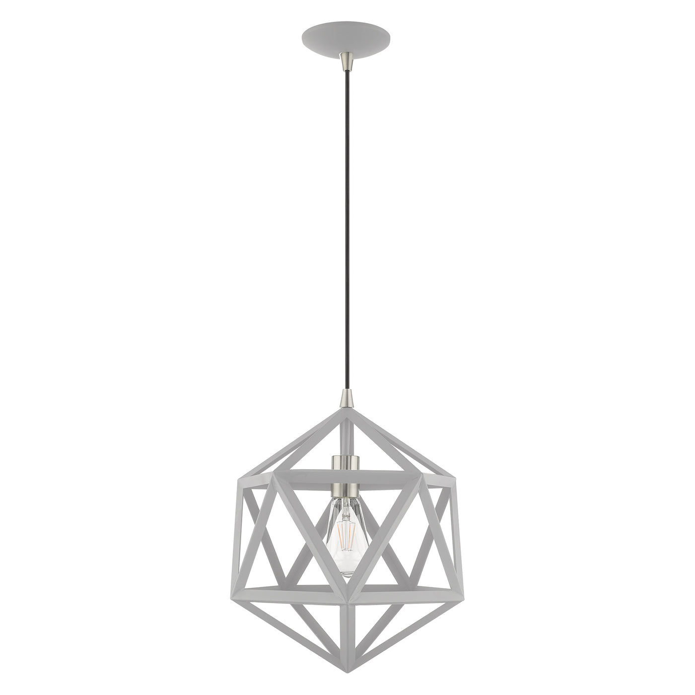 1 Light Nordic Gray Single Pendant Pendant Livex