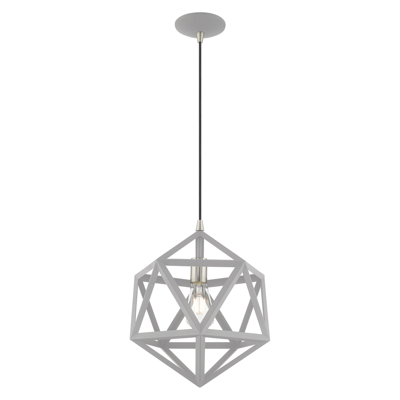 1 Light Nordic Gray Single Pendant Pendant Livex