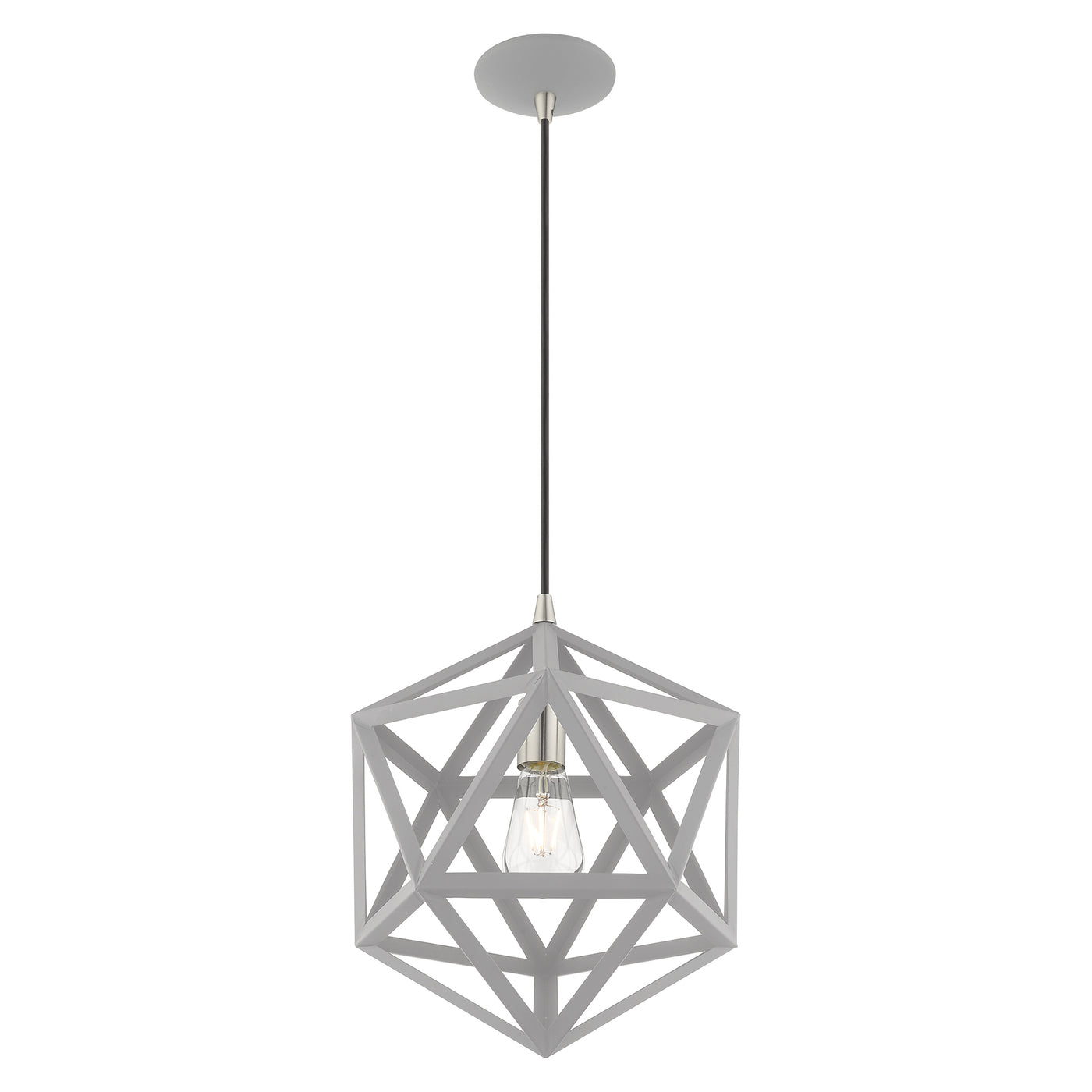 1 Light Nordic Gray Single Pendant Pendant Livex