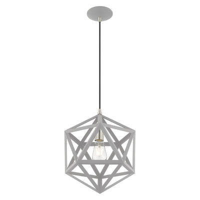 1 Light Nordic Gray Single Pendant Pendant Livex