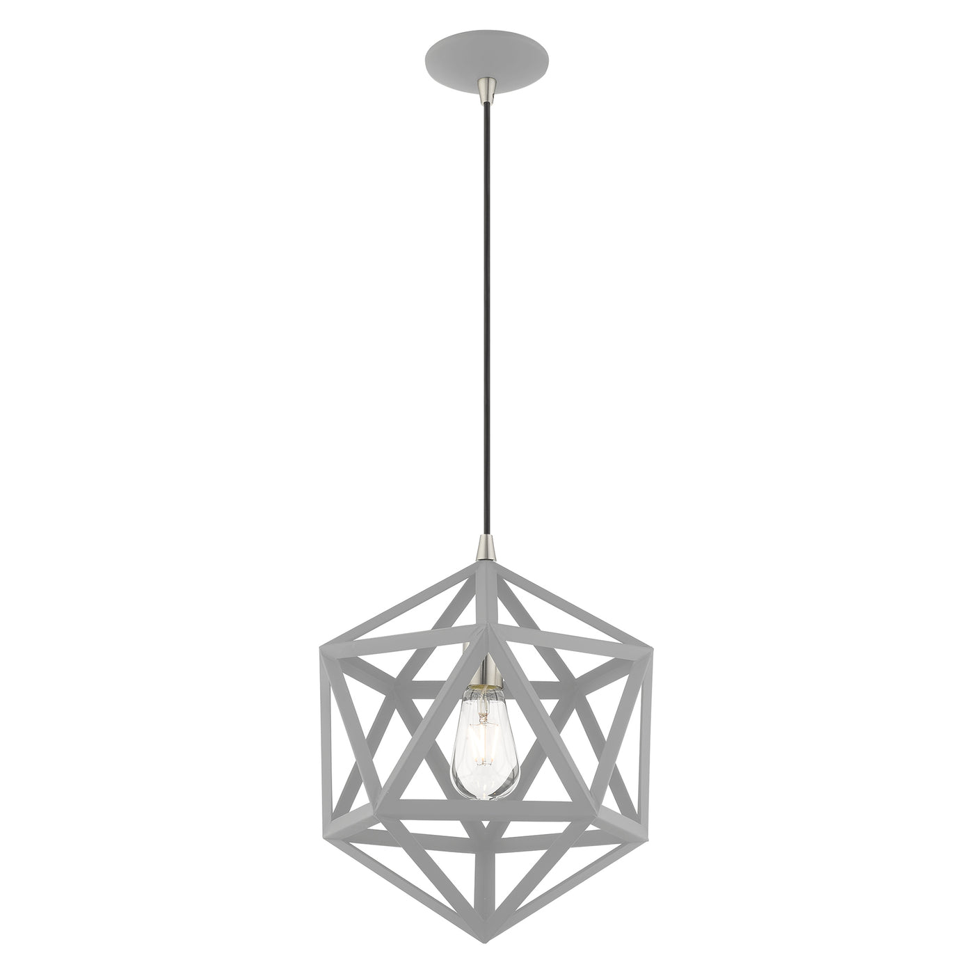 1 Light Nordic Gray Single Pendant Pendant Livex