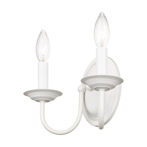 2 Light White Wall Sconce Wall Sconce Livex