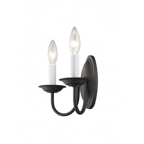 2 Light Black Wall Sconce Wall Sconce Livex