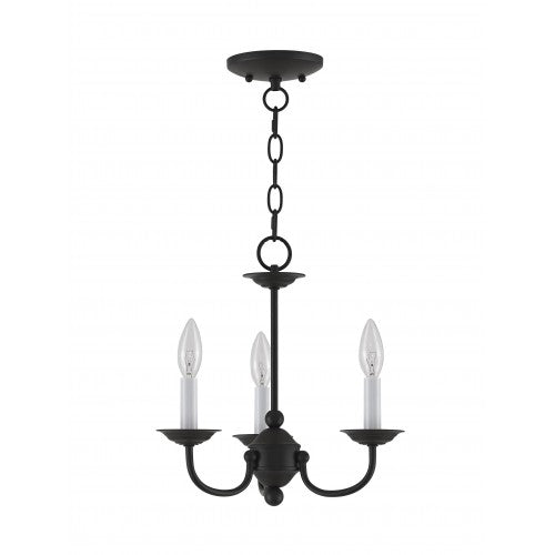 3 Light Black Chandelier Chandelier Livex