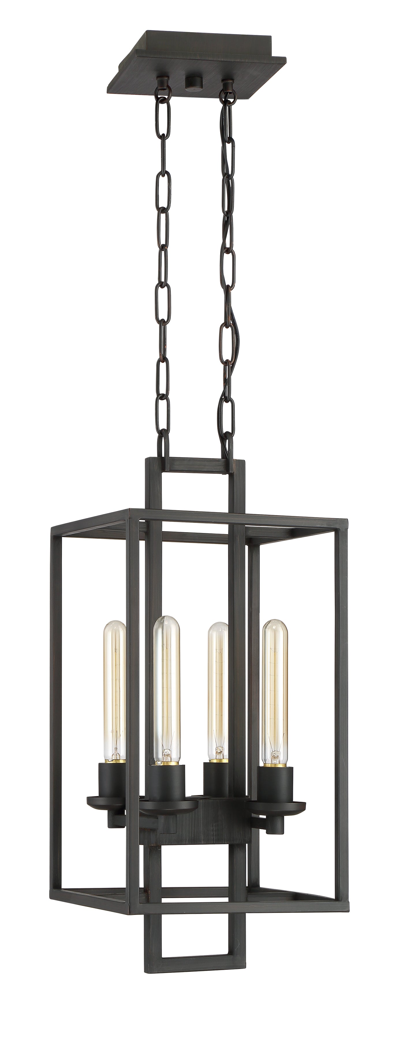 Cubic 4 Light Foyer in Aged Bronze Brushed Pendant Craftmade