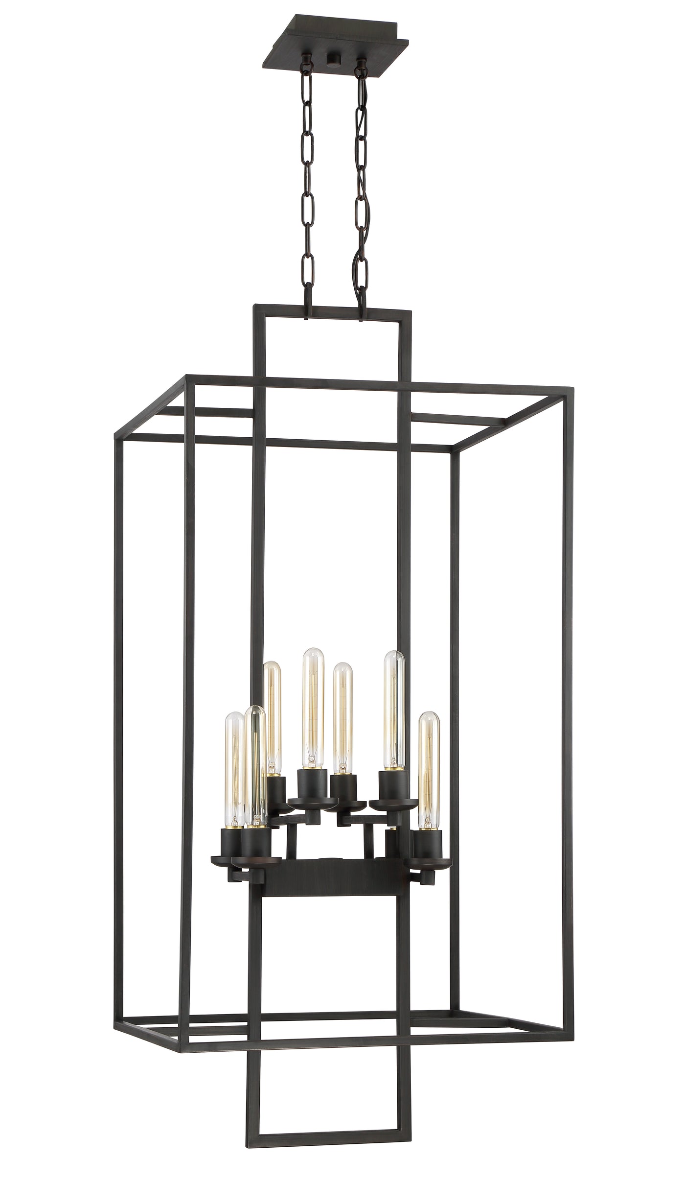 Cubic 8 Light Foyer in Aged Bronze Brushed Pendant Craftmade