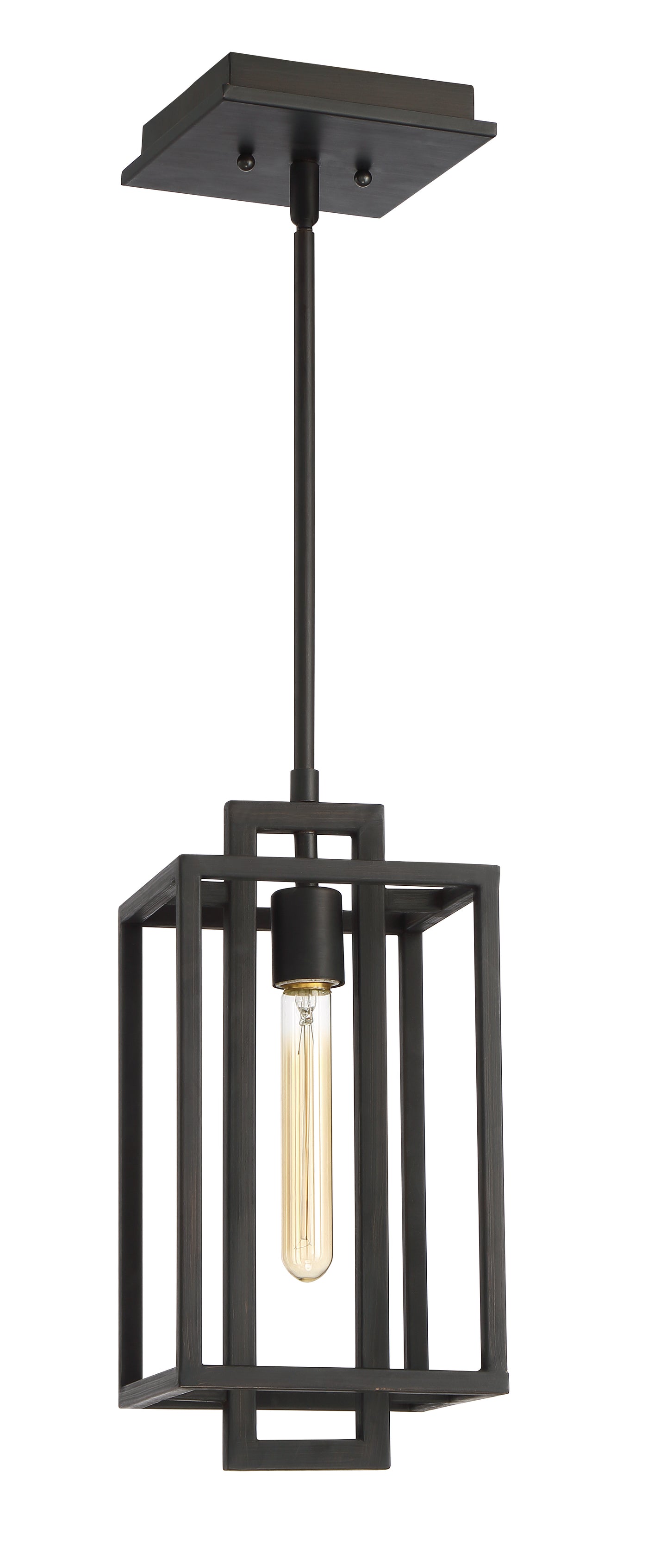 Cubic 1 Light Pendant in Aged Bronze Brushed Pendant Craftmade