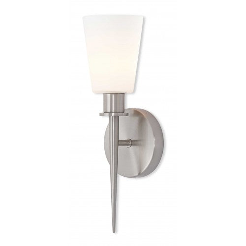 1 Light Brushed Nickel ADA Wall Sconce Wall Sconce Livex