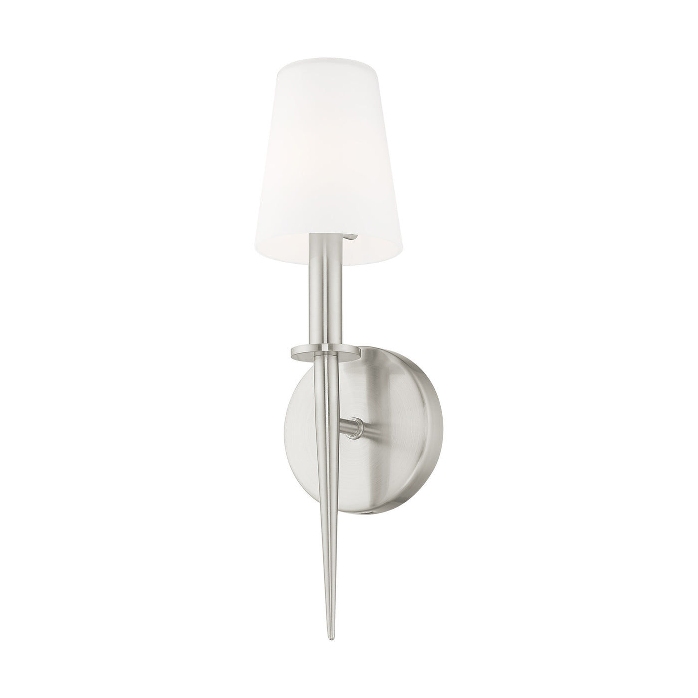 1 Light Brushed Nickel ADA Wall Sconce Wall Sconce Livex