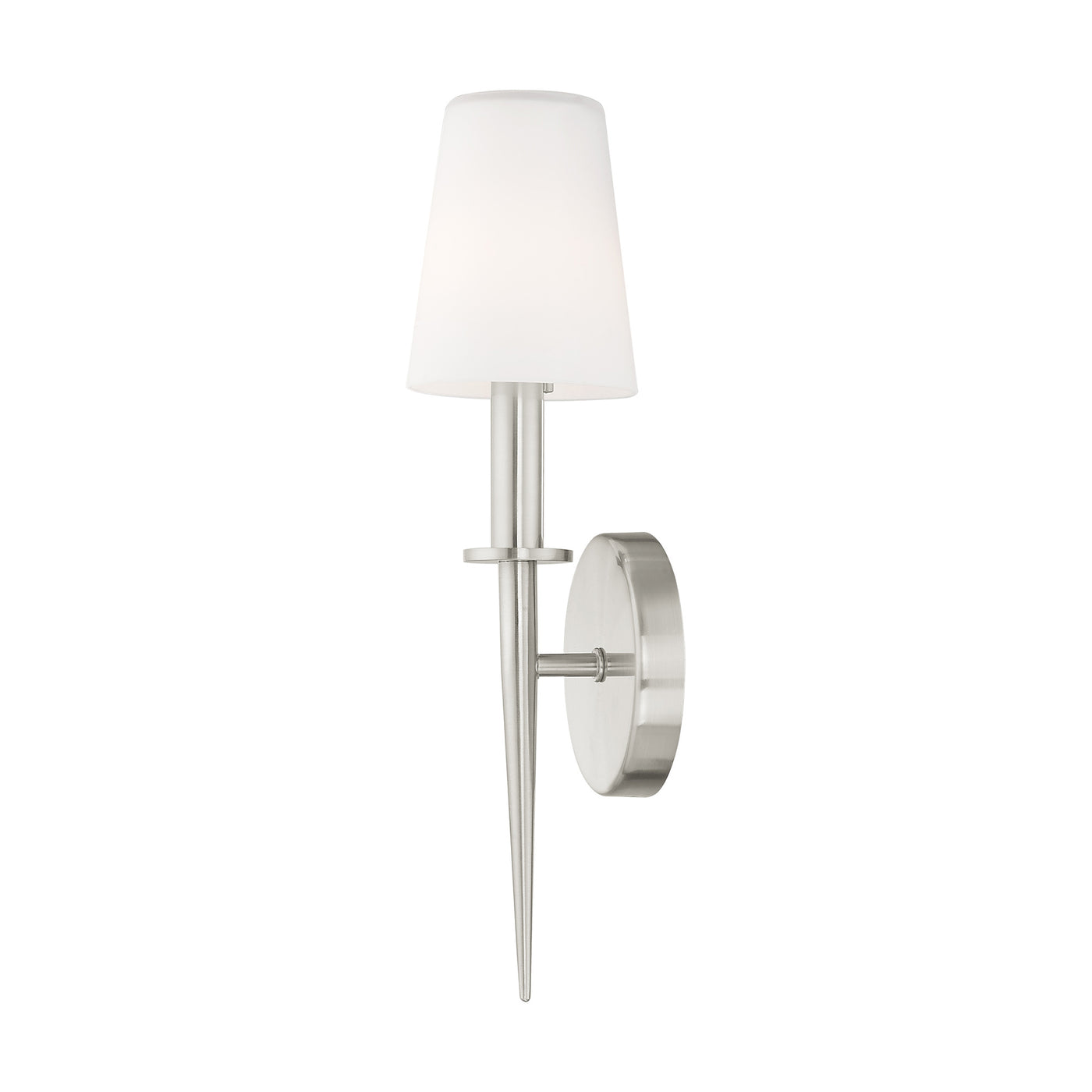 1 Light Brushed Nickel ADA Wall Sconce Wall Sconce Livex