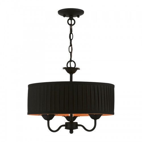 3 Light Black Pendant Chandelier Chandelier Livex