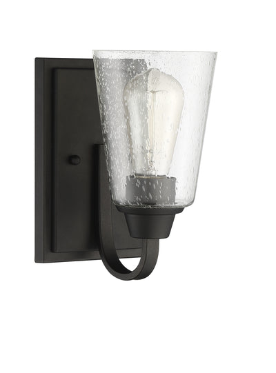 Grace 1 Light Wall Sconce in Espresso (Clear Seeded Glass) Wall Sconce Craftmade