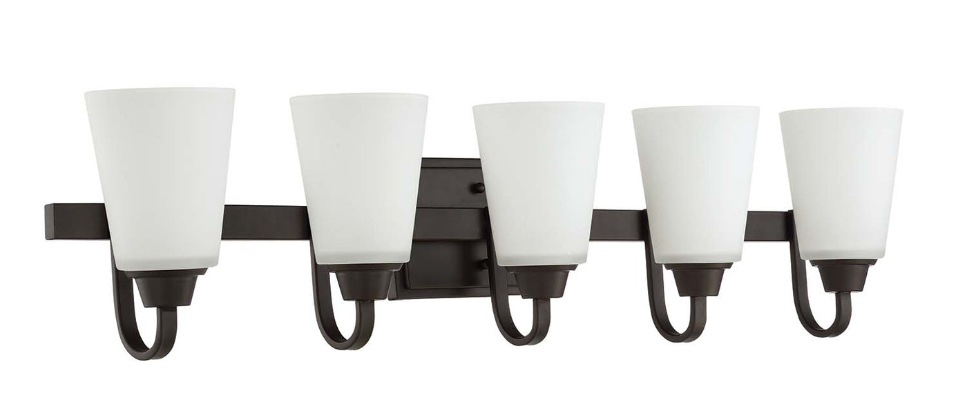 Grace 5 Light Vanity in Espresso Bath and Vanity Craftmade