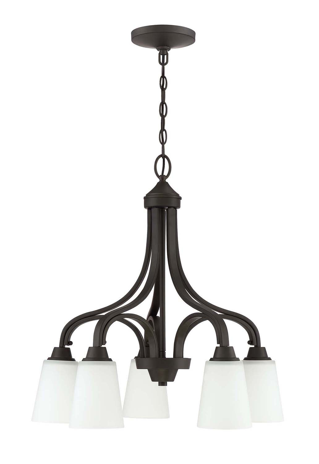 Grace 5 Light Down Chandelier in Espresso Chandelier Craftmade