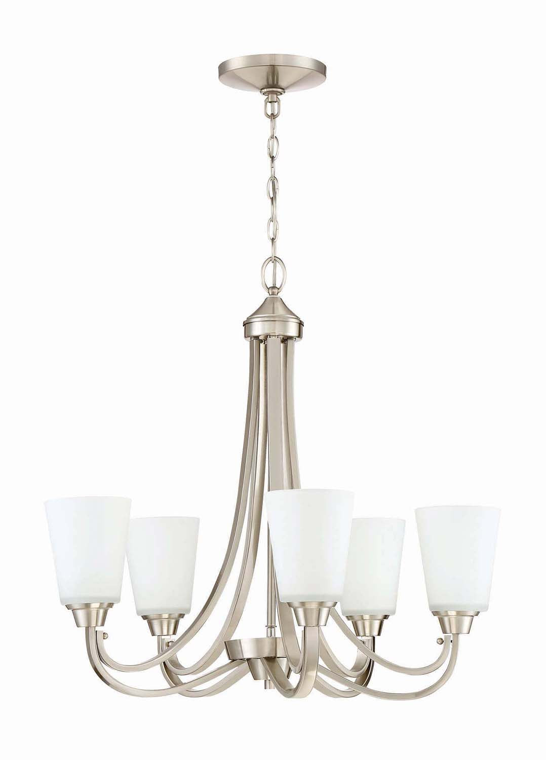 Grace 5 Light Chandelier in Brushed Polished Nickel Chandelier Craftmade