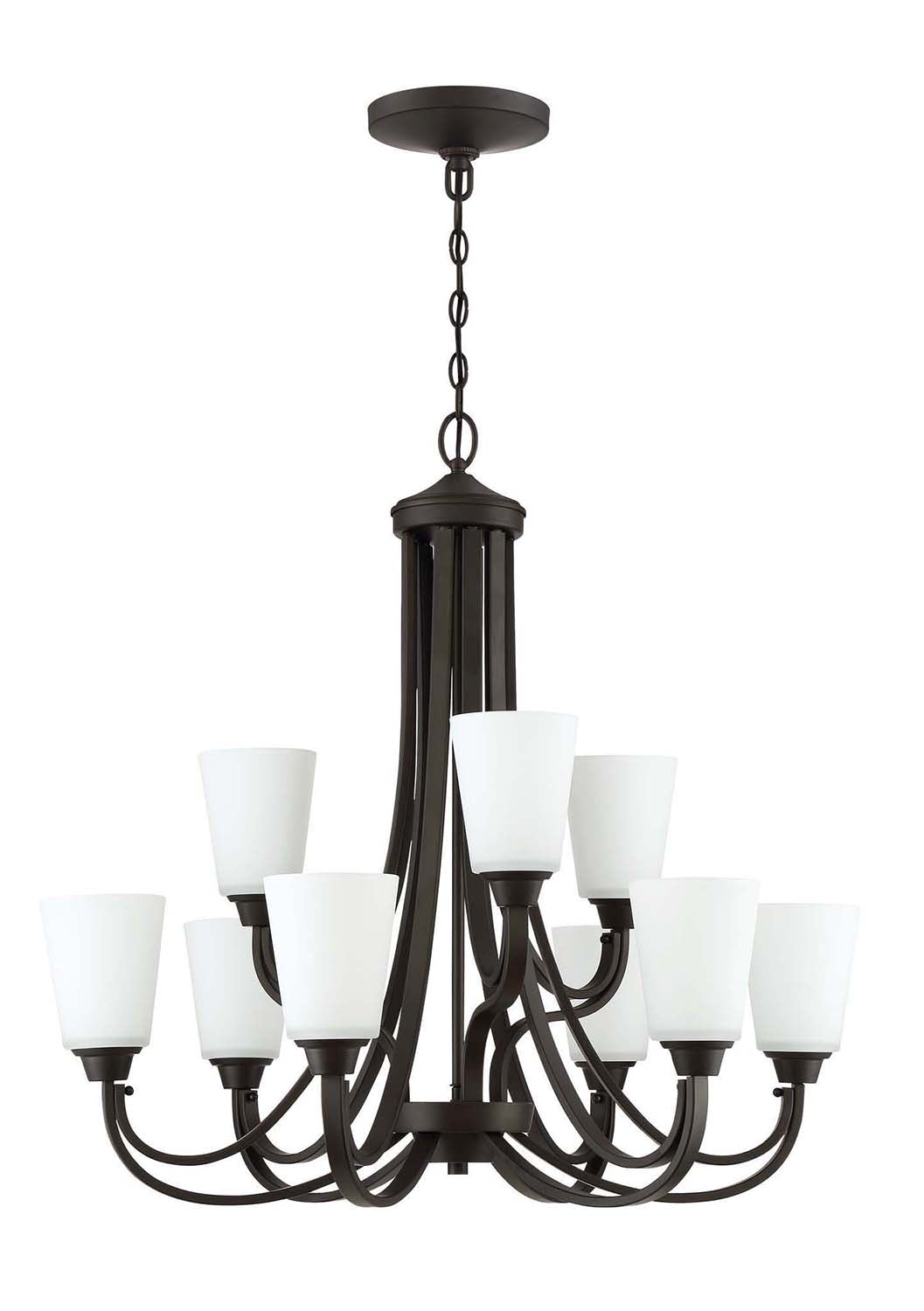 Grace 9 Light Chandelier in Espresso Chandelier Craftmade