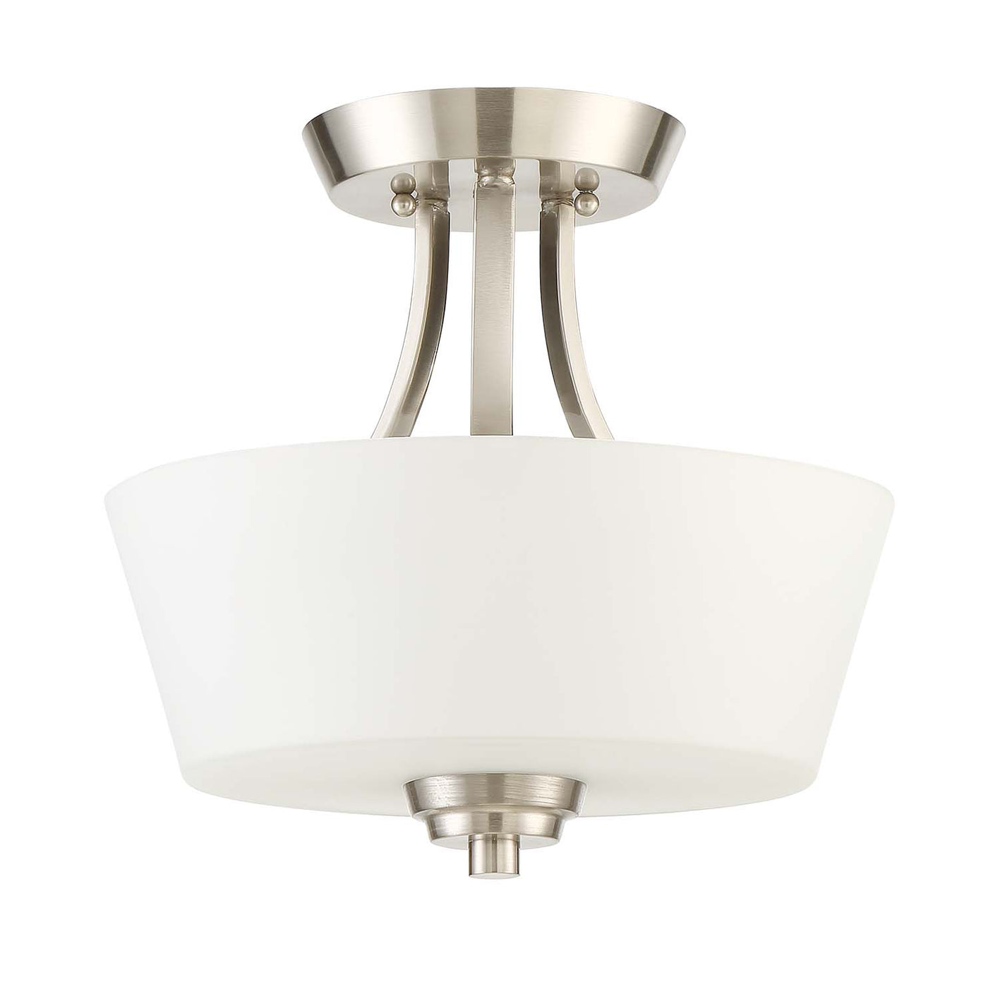 Grace 2 Light Convertible Semi Flush in Brushed Polished Nickel Semi Flush Craftmade