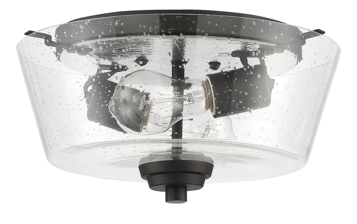 Grace 2 Light Flushmount in Espresso (Clear Seeded Glass) Flush Mount Craftmade