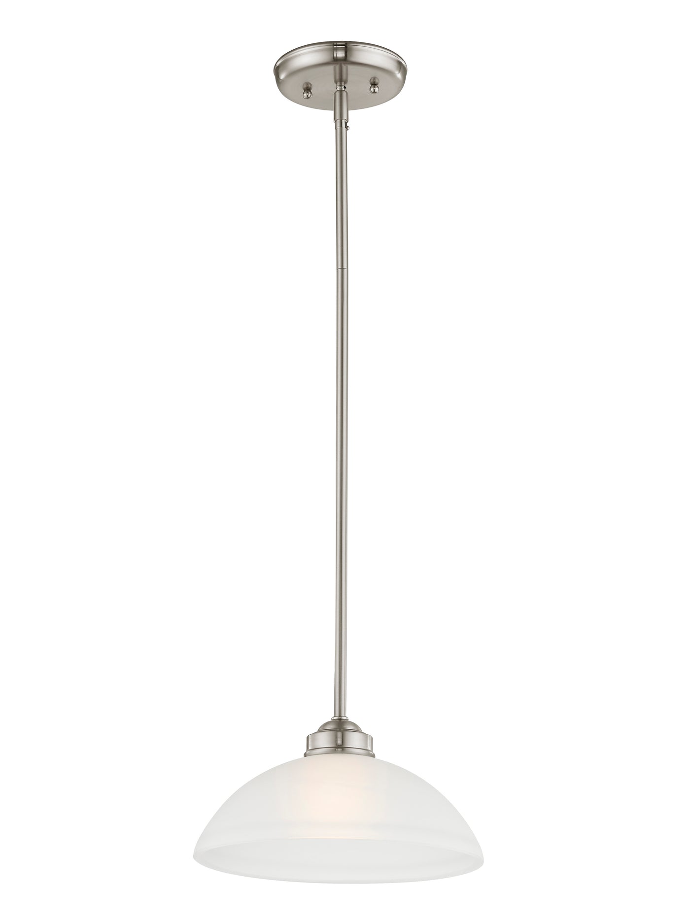 1 Light Brushed Nickel Pendant Pendant Livex